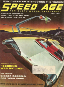 SPEED AGE 1957 JULY - JOHN BENTLEY, CHEVY SHOWBOAT, VW FANFARE*